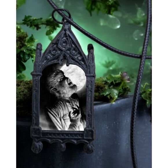 The Wolfman Werewolf Necklace Classic Horror Film Halloween Pendant Charm Totem - Picture 1 of 4